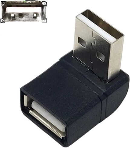 USB Adapter 2.0 USB 3.0, A 90 Degree Elbow Extension Cable Data Connector for Laptops(USB2.0UP) in Kuwait