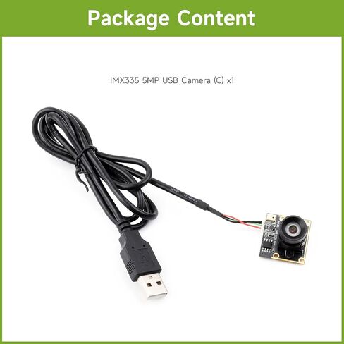 Waveshare IMX335 5MP كاميرا USB مع تسجيل الفيديو 2K ، وحساسية الإضاءة المنخفضة ، ونطاق ديناميكي واسع ، والتصوير الخالي من التشويش in Saudi Arabia