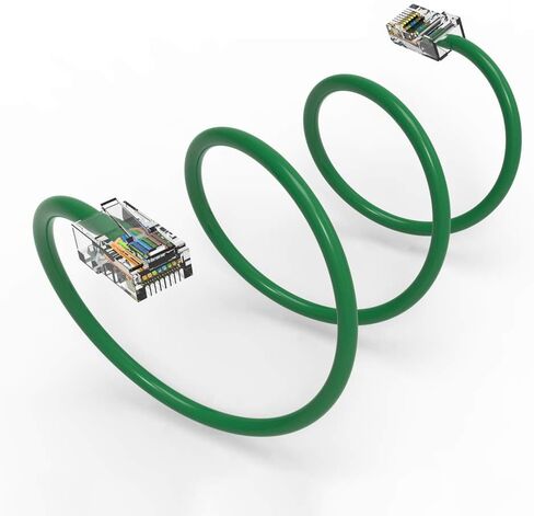 10ft cat5e utp ethernet شبكة غير مقلوبة كابل أخضر in Saudi Arabia