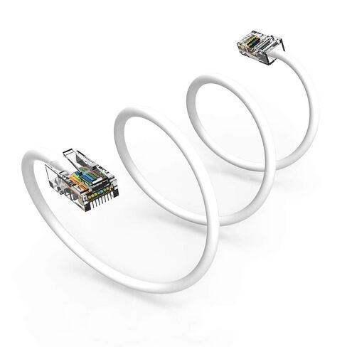 25ft CAT5E UTP Ethernet شبكة غير مملوءة بالأبيض in Kuwait