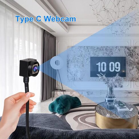 8MP Webcam, Auto Focus USB Camera with Built in Microphone, Type C Computer Camera for Live Streaming, Video Conferencing, OS X Android in Kuwait