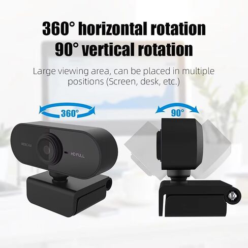 2K 1080P 720P 480P High Resolution Webcam with Wide Angled for Content Creators and Video Calls Noise Cancelling Microphones in Saudi Arabia