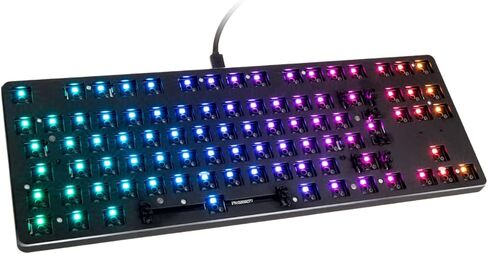Glorious GMMK Modular Mechanical Gaming Keyboard ISO Layout- RGB LED Backlit, Brown Switches, Hot Swap Switches (Black) (Tenkeyless) in Kuwait