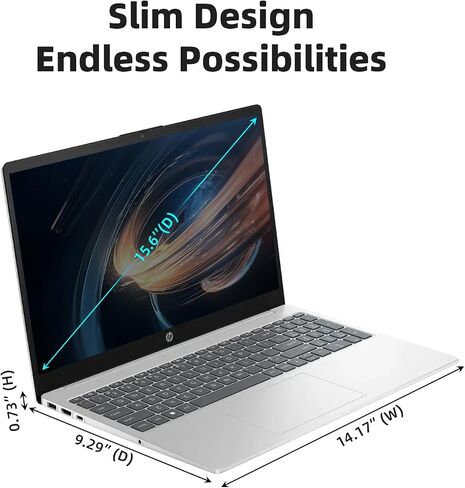 HP 15.6-inch Business Laptop Computer - w/Microsoft Office Lifetime & Free CD/DVD Drive - 15.6" HD Touchscreen - Intel i3 1215U - Wi-Fi 6E -Win 11 Pro(32GB RAM | 1TB SSD) in Saudi Arabia