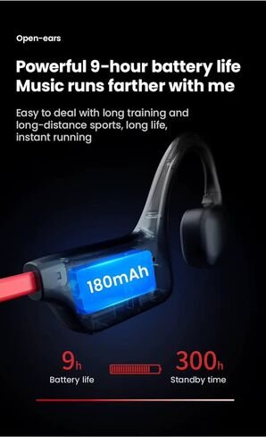 سماعات الرأس الرياضية العظمية-Open-Ore Bluetooth 5.3 سماعات أذن لاسلكية ، وسماعات الرأس الخفيفة والعرق ، و IPX5 مقاومة للماء للركض ، وركوب الدراجات والمشي لمسافات طويلة in Saudi Arabia