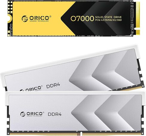 Orico H500 Raceline Champion DDR5 RAM 32GB و O7000 O7000 1TB NVME SSD PCIE 4.0 حزمة للألعاب عالية السرعة وبناء الأداء in Saudi Arabia