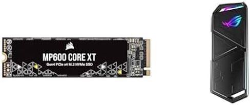 Corsair Bundle MP600 CORE XT 2TB M.2 PCIe Gen4 NVMe SSD & ASUS ROG Strix Arion Aluminum Alloy M.2 NVMe SSD External Portable Enclosure Case Adapter in Saudi Arabia