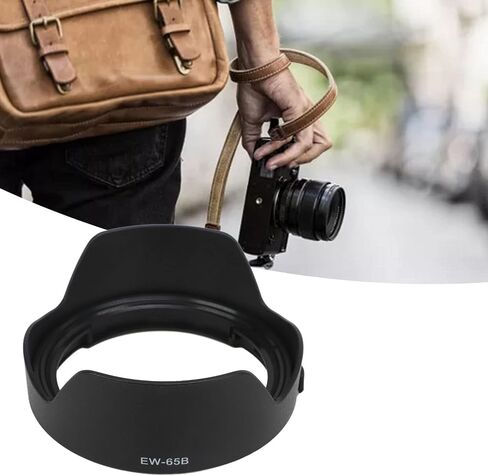 Lens Hood, ABS Lens Hood Sunshade, Lens Hood Bayonet Round Backbuckle Replacement for RF50mm F1.8 Black EW 65B Lens in Saudi Arabia