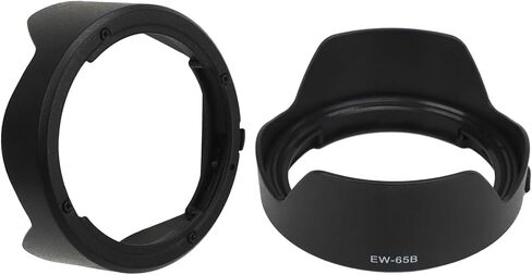 Lens Hood, ABS Lens Hood Sunshade, Lens Hood Bayonet Round Backbuckle Replacement for RF50mm F1.8 Black EW 65B Lens in Saudi Arabia