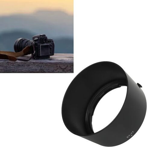 85mm Bayonet Lens Hood, ABS Reversible Lens Hood, ET 77 Bayonet Mount Camera Lens for RF 85mm F2 Macro is Lens Black in Saudi Arabia