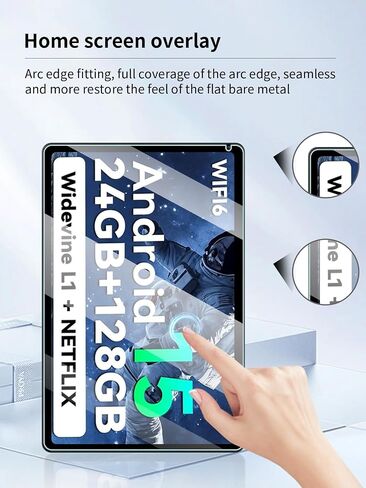 واقي الشاشة لـ Higrace C108 Android Tablet 10 بوصة أقراص ، مضاد للخلع 9H صلابة اللمس حساس 2.5D الحواف الدائرية خالية من التثبيت سهلة التثبيت ، 2 عبوة. in Kuwait