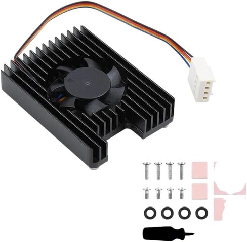 مع المروحة | CN | CM4 الألومنيوم قشرة مدرعة مع 12V 3007 PWN التحكم في مروحة التبريد مروحة السفرة لوحدة حساب PI 4 جديدة 2026 عالية للمكون الإلكتروني الموثوق ، الدقة ، الأداء المستقر in Kuwait