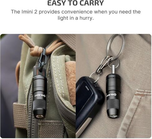 OLIGHT IMINI 2 EDC مصباح يدوي لسلسلة المفاتيح القابلة لإعادة الشحن، 50 لومن ضوء صغير مدمج ومحمول، مصابيح LED صغيرة لحلقة المفاتيح مع بطارية مدمجة مثالية للحمل اليومي وحالات الطوارئ (OD أخضر) in Kuwait
