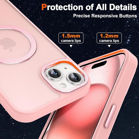 Magnetic for iPhone 17 Pro Case مع Ring Stand ، [حماية 10 أقدام من الانخفاض] [لمسة مخملية] حالة هاتف مكافحة صدمية شفافة غير مريحة لـ iPhone 17 Pro 6.3 '، Midnight Green in Kuwait