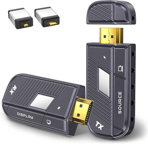 جهاز إرسال ومستقبل HDMI اللاسلكي ، 100 قدم/30 متر لاسلكي HDMI Extender [2.4/5 جيجا هرتز الفرقة المزدوجة ، شاشة Rotatable] المكونات والتشغيل للبث العالي عالي الدقة لمراقبة/جهاز العرض من الكمبيوتر المحمول/الكمبيوتر الشخصي/مربع التلفزيون in Saudi Arabia