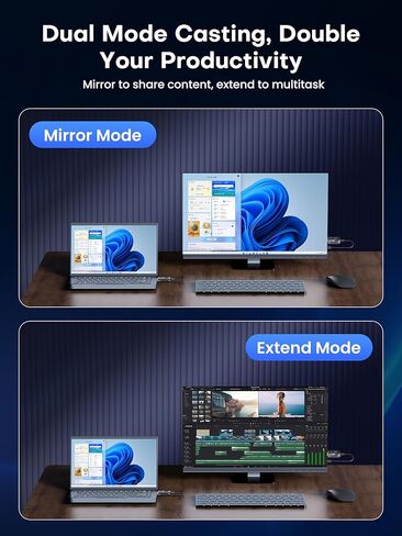 جهاز إرسال ومستقبل HDMI اللاسلكي ، 100 قدم/30 متر لاسلكي HDMI Extender [2.4/5 جيجا هرتز الفرقة المزدوجة ، شاشة Rotatable] المكونات والتشغيل للبث العالي عالي الدقة لمراقبة/جهاز العرض من الكمبيوتر المحمول/الكمبيوتر الشخصي/مربع التلفزيون in Saudi Arabia