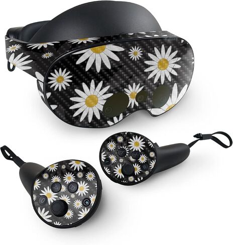 Mayyskins Carbon Carbon Skin متوافق مع Meta Quest Pro - Daisies | واقي ، دائم من ألياف الكربون المحكم | من السهل تطبيق الأنماط وإزالتها وتغييرها | صنع في الولايات المتحدة in Saudi Arabia