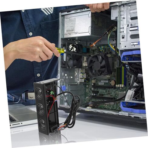 مكبرات صوت أجهزة الكمبيوتر المحترفة المحيطة بالجهاز الأمامي CASE CASE BLACK STEREO in Saudi Arabia