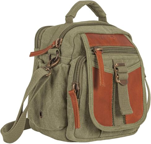 FOX OUTDOOR PRODUCTS Classic Eurostyle On the Go Compact Day-to-Day Heavy-Weight Cotton Canvas Genuine Leather Travel Organizer Bag in Saudi Arabia