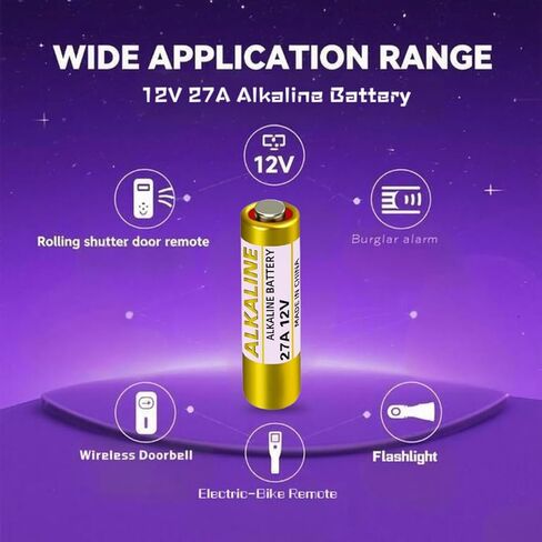 27A 12V بطارية القلوية لعملية التحكم عن بُعد (5 عبوات) - A27 MN27 27 A 12 فولت تدوم لفترة طويلة لسيارة مفتاح السيارة ، أبواب المرآب in Saudi Arabia