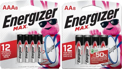 Energizer MAX AA Batteries & AAA Batteries Combo Pack, 8 AA and 8 AAA (16 Count) in Saudi Arabia