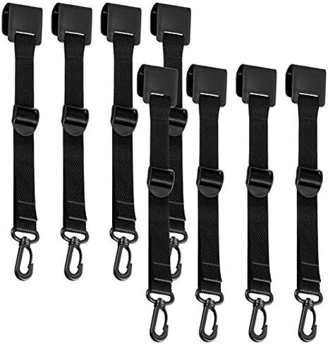 Shappy Canopy Hanging Clips Tent Clips for Booth Displays Camping | Adjustable Straps with Metal Hooks, Hanging Signs Lanterns Bags, Tent Shade Accessories Vendor Booth Events Camping in Kuwait