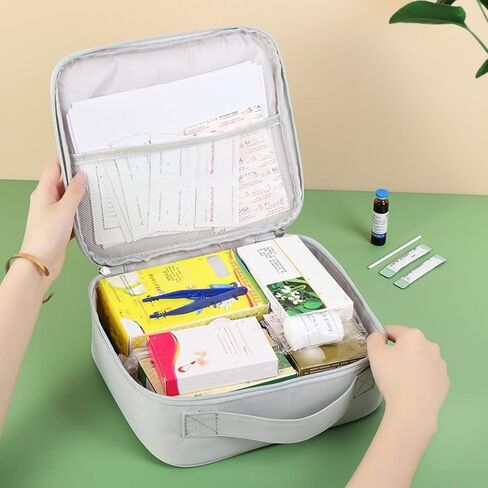 Mioyoow 2pcs حقيبة الإسعافات الأولية للسفر ، حقيبة تخزين طب محمولة حقيبة طبية للتخييم في المشي لمسافات طويلة (صغيرة وكبيرة) in Saudi Arabia