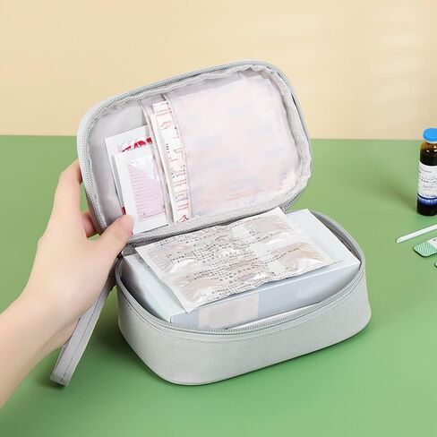 Mioyoow 2pcs حقيبة الإسعافات الأولية للسفر ، حقيبة تخزين طب محمولة حقيبة طبية للتخييم في المشي لمسافات طويلة (صغيرة وكبيرة) in Saudi Arabia