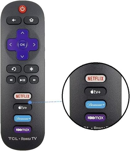 2 Pack - OEM Replacement Remote Control fit for All TCL Roku Smart TVs - Netflix/Disney Plus/Apple TV+ / HBO Max in Saudi Arabia