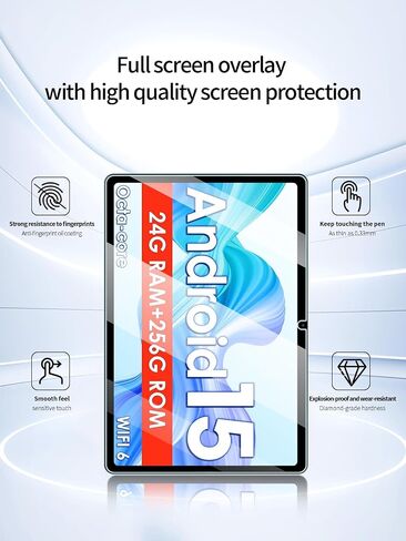 Screen Protector for MENTUME K80 Tablet 10 inch Android Tablets, Anti-Scratch 9H Hardness Touch Sensitive 2.5D Rounded Edges Bubble Free Easy to Install,2 Pack. in Saudi Arabia