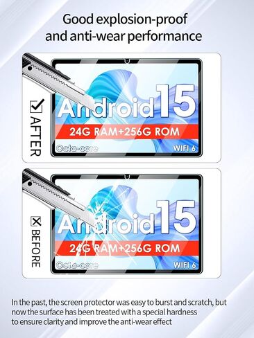 Screen Protector for MENTUME K80 Tablet 10 inch Android Tablets, Anti-Scratch 9H Hardness Touch Sensitive 2.5D Rounded Edges Bubble Free Easy to Install,2 Pack. in Saudi Arabia