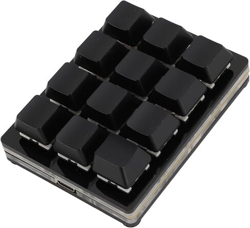 Programmable Macro Keyboard, 12 Keys RGB Customizable Mechanical Gaming Keypad with Knob, Portable and Versatile USB C Wired Mini Keypad for Office, Industrial Control System in Saudi Arabia