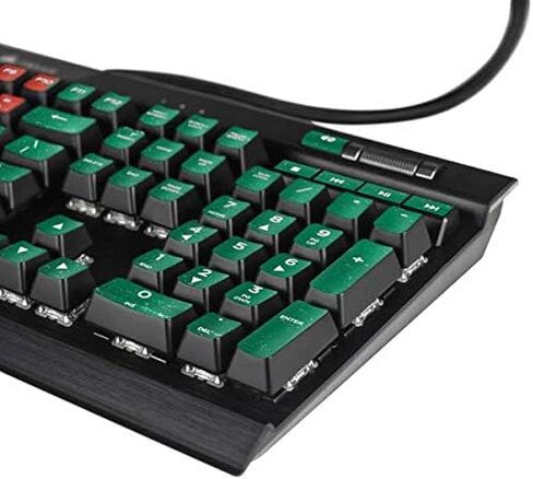 Skinit Skinit Skin Concervated مع K95 RGB Platinum Mechanical Gaming Keyboard - Skinit مصمم في الأصل علم أفغانستان التصميم المتعثر in Saudi Arabia