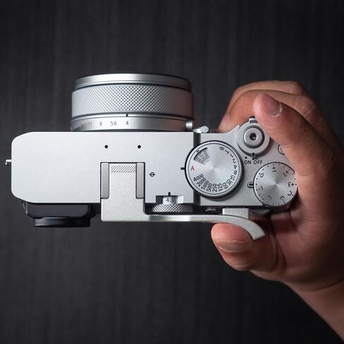إبهام قبضة ， متوافقة مع كاميرا fujifilm fuji gfx100rf ، حذاء الساخنة الإبهام الدعم قبضة ， الأصلي Aluminum retro نقش الماسي تقنية | يحسن استقرار إطلاق النار (أسود) in Kuwait