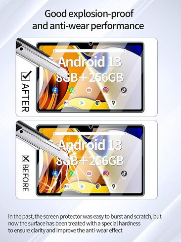 Screen Protector for SGIN T12S Tablet 12 inch Android Tablets, Anti-Scratch 9H Hardness Touch Sensitive 2.5D Rounded Edges Bubble Free Easy to Install,2 Pack. in Saudi Arabia