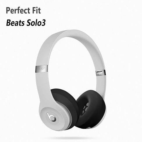 Geiomoo Silicone Earpads for Beats Solo3 Headphones, Replacement Ear Cushions Cover (Black) in Kuwait