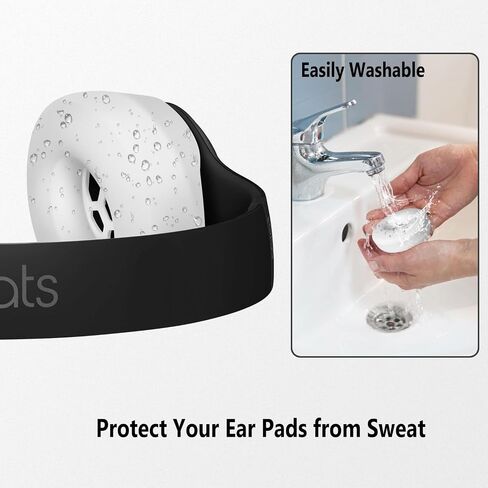 Geiomoo Silicone Earpads for Beats Solo3 Headphones, Replacement Ear Cushions Cover (Black) in Kuwait