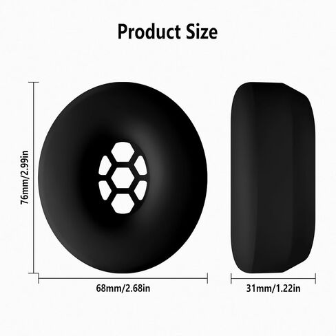 Geiomoo Silicone Earpads for Beats Solo3 Headphones, Replacement Ear Cushions Cover (Black) in Kuwait