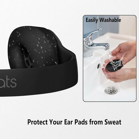 Geiomoo Silicone Earpads for Beats Solo3 Headphones, Replacement Ear Cushions Cover (Black) in Kuwait