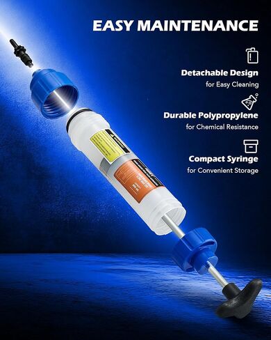 Orion Motor Tech Oil Extractor Pump, 200mL Manual Fluid Extractor for Power Steering Transmission Gear Oil & Brake Fluid Transfers, Auto Syringe Pump for ATV Boat Automotive with Flexible Hoses, Green in Kuwait