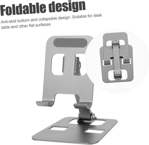 Angoily Elegant Aluminum Phone Holder Desktop Phone Support Portable Tablet Rack -wear for Movies in Saudi Arabia
