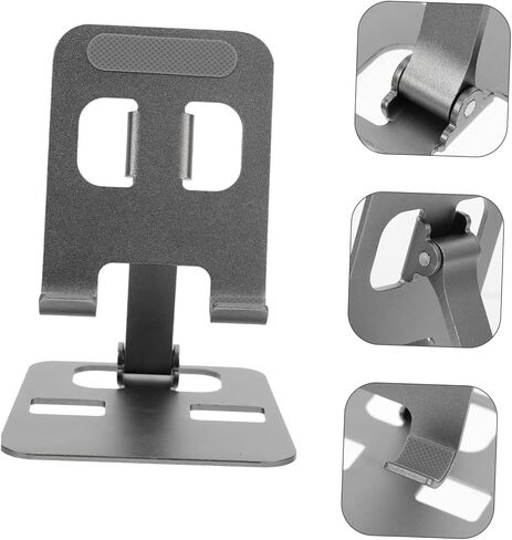 Angoily Elegant Aluminum Phone Holder Desktop Phone Support Portable Tablet Rack -wear for Movies in Saudi Arabia