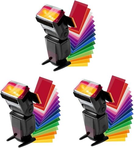 Gadpiparty 3pcs Colors Gel Filter Kit for Camera Flash Lightweight Filters for Professional Photography and Effects in Saudi Arabia