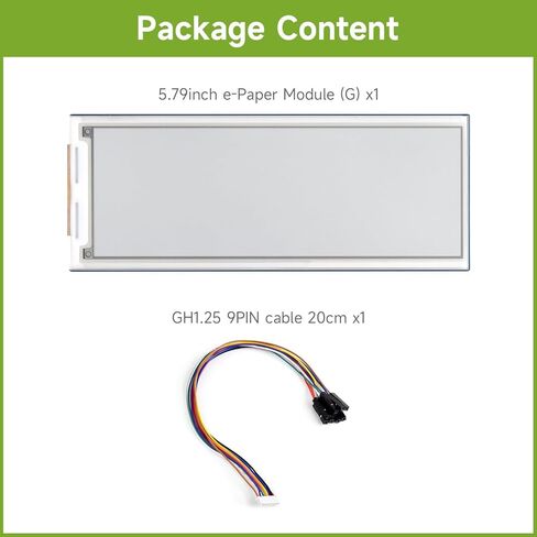 Waveshare 5.79inch E-Paper Display Module, Compatible with Raspberry Pi 5/4B/3B/Zero/Zero W/Zero 2W/Pico/Pico W/Pico WH, 792x272, E-Ink Display, Red/Yellow/Black/White, SPI Interface in Saudi Arabia