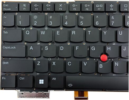 BestParts Backlit Laptop Keyboard Replacement for Lenovo Thinkpad X1 Carbon 12th Gen 2024 Gen 12 Type 21KC Type 21KD US Layout with TrackPoint Black Without Frame in Saudi Arabia