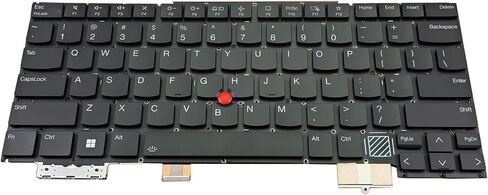 BestParts Backlit Laptop Keyboard Replacement for Lenovo Thinkpad X1 Carbon 12th Gen 2024 Gen 12 Type 21KC Type 21KD US Layout with TrackPoint Black Without Frame in Saudi Arabia