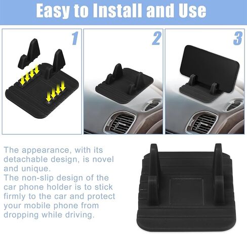 1pc Silicone Car Phone Holder Pad - Ideal for Dashboards, Antislip Design for Daily Commuters​ in Saudi Arabia