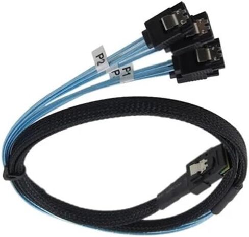 Reverse S/AS SFF-8087 36-PIN to 4 SATA 7-PIN HD Reverse Sata Cable 0.5M-1M in Saudi Arabia