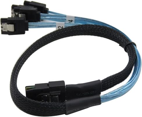 Reverse S/AS SFF-8087 36-PIN to 4 SATA 7-PIN HD Reverse Sata Cable 0.5M-1M in Saudi Arabia
