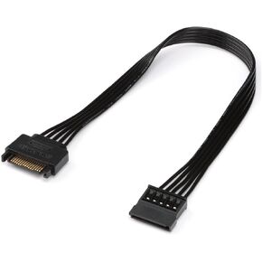 30cm 15Pin SATA Male to Female Power Extension Cable for 18AWG Pure Copper Tinned Wire Power Supply Cable in Saudi Arabia